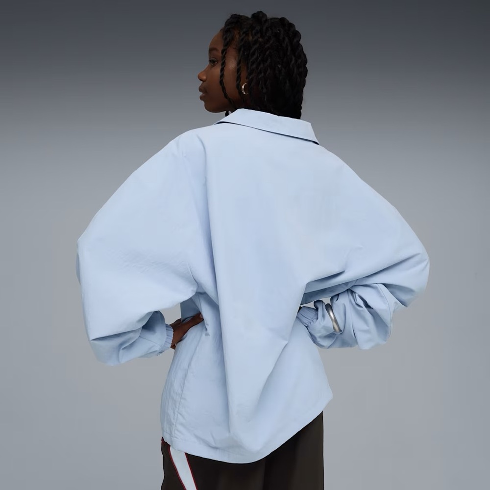 NWT FENTY X PUMA Nylon Baby Blue Pullover - Picture 4 of 10